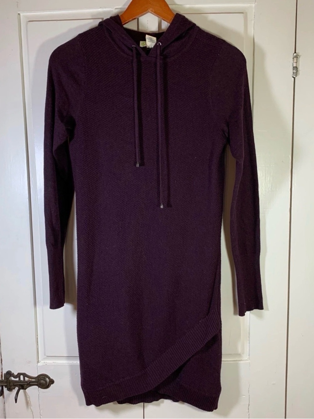 Dakini Plum Knit Hooded Sweater Dress